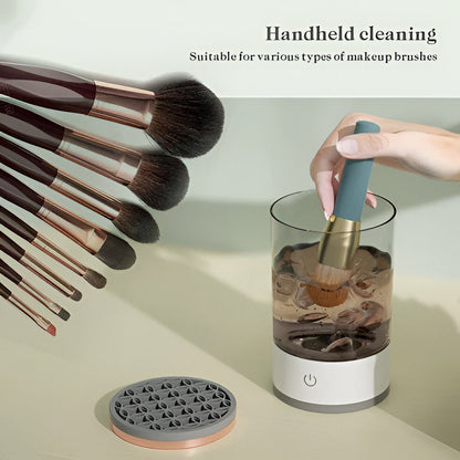 Electric Makeup Brush Cleaner, Automatic UV Sterilizing Brush Washer and Dryer for Cosmetic Brushes, Vanity Cleaner