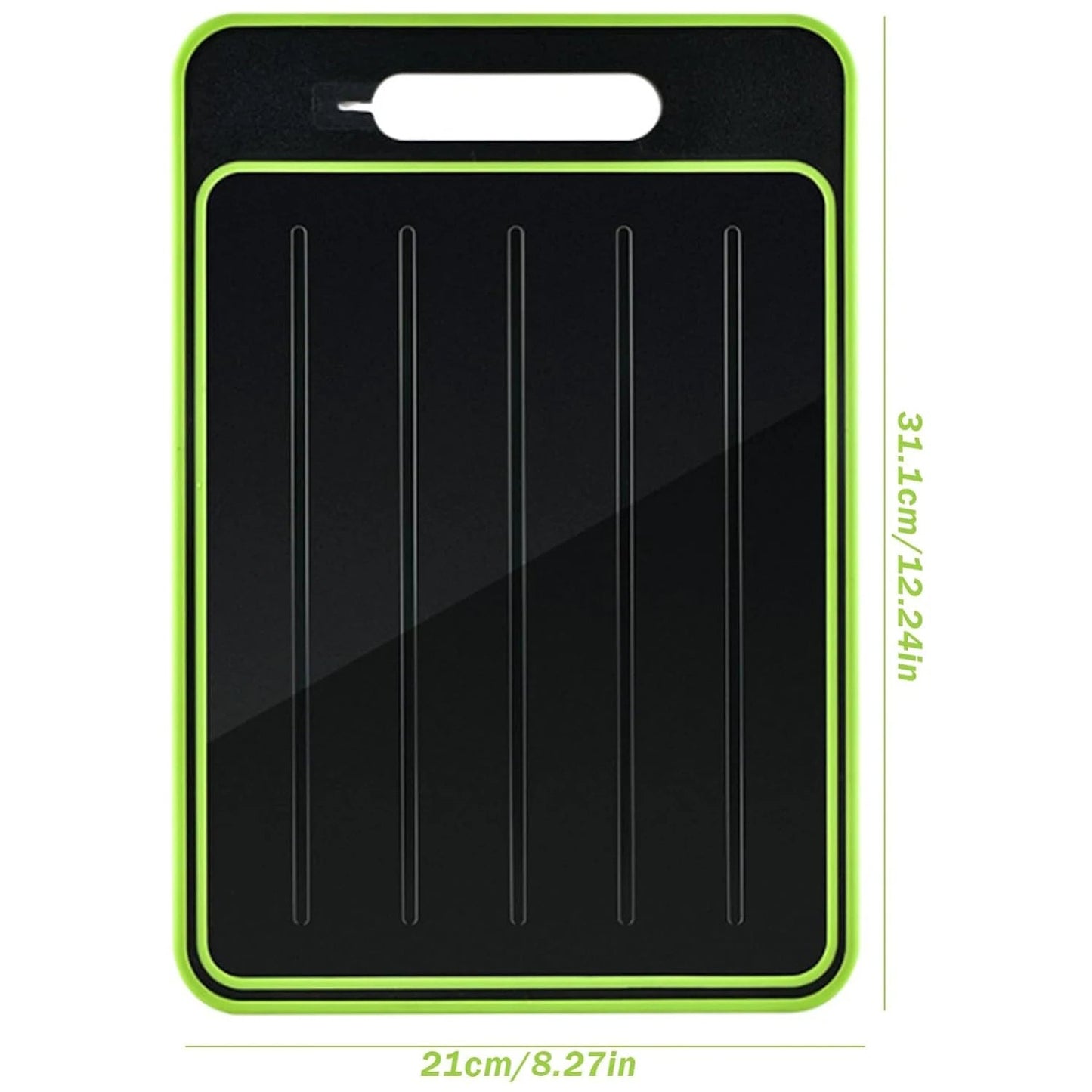 4-in-1 Cutting Board with Defrosting Tray, Chopping Board with Fast Meat Thaw Plate for Kitchen Prep, 2 Sizes
