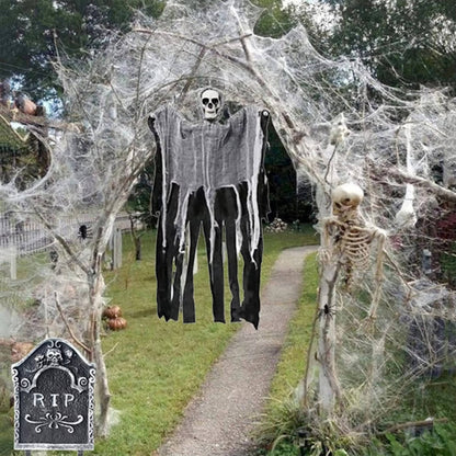 Stretch Spider Web Decoration, 200 Sq Ft Halloween Cobwebs with Fake Spiders for Indoor and Outdoor Party Decor