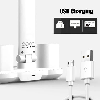 3-in-1 Multifunctional LED Table Lamp, Dimmable Desk Lamp with Clock, Temperature Display and 3 Color Modes