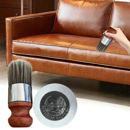 Leather Repair Salve, 120ml Beeswax and Shea Butter Leather Conditioner and Scratch Restorer for Sofas, Car Seats & Bags