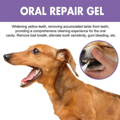 Dog Oral Repair Gel, 3 Pack Plant-Based Dental Gel for Dogs for Fresh Breath and Teeth Cleaning at Home