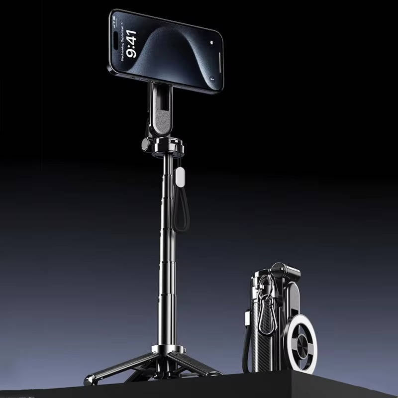 4-in-1 Magnetic Selfie Stick, Extendable Phone Tripod with Wireless Remote for Travel, Vlogging and Group Photos