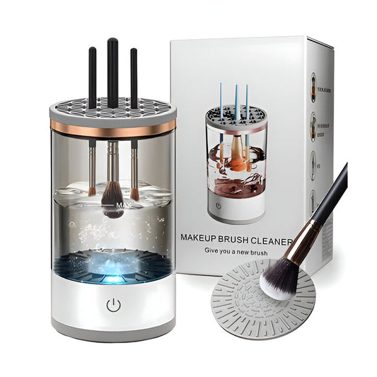 Electric Makeup Brush Cleaner, Automatic Brush Washer with UV Light for Cosmetic Brushes, Vanity Cleaner