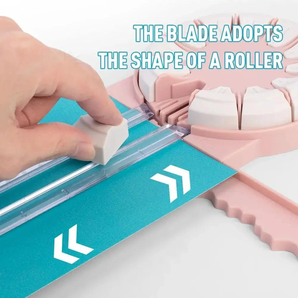12-in-1 Craft Paper Trimmer, Rotary Paper Cutter with 360-Degree Blade and Measuring Guide for Scrapbooking, Cards & Gift Wrap