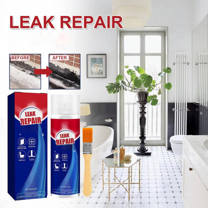 Waterproof Sealant Spray, 2 Pack Flexible Rubberized Leak Seal Spray for Roof, Gutter, Tile & Concrete Crack Repair