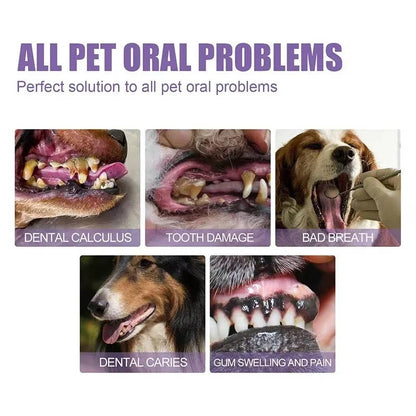 Dog Oral Repair Gel, 3 Pack Plant-Based Dental Gel for Dogs for Fresh Breath and Teeth Cleaning at Home
