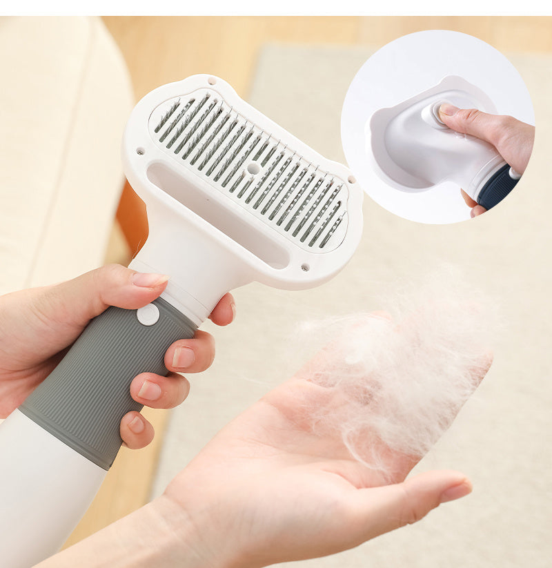 3-in-1 Dog Hair Dryer Brush, Pet Grooming Blow Dryer with Comb and Adjustable Heat for Drying and Styling at Home