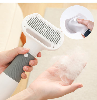 3-in-1 Dog Hair Dryer Brush, Pet Grooming Blow Dryer with Comb and Adjustable Heat for Drying and Styling at Home