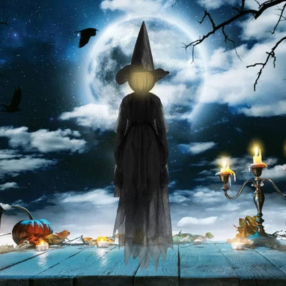 Sound-Activated Witch Decorations, 3-Piece Light-Up Talking Halloween Witches for Indoor and Outdoor Yard Decor