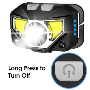 Rechargeable Motion Sensor Headlamp, 2 Pack Waterproof LED Head Torch with 8 Modes for Camping, Running & Work