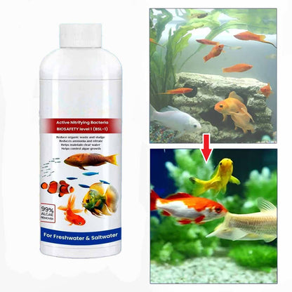 Fish Tank Cleaner Liquid, 3 Pack Aquarium Water Clarifier and pH Conditioner for Freshwater Fish Tanks