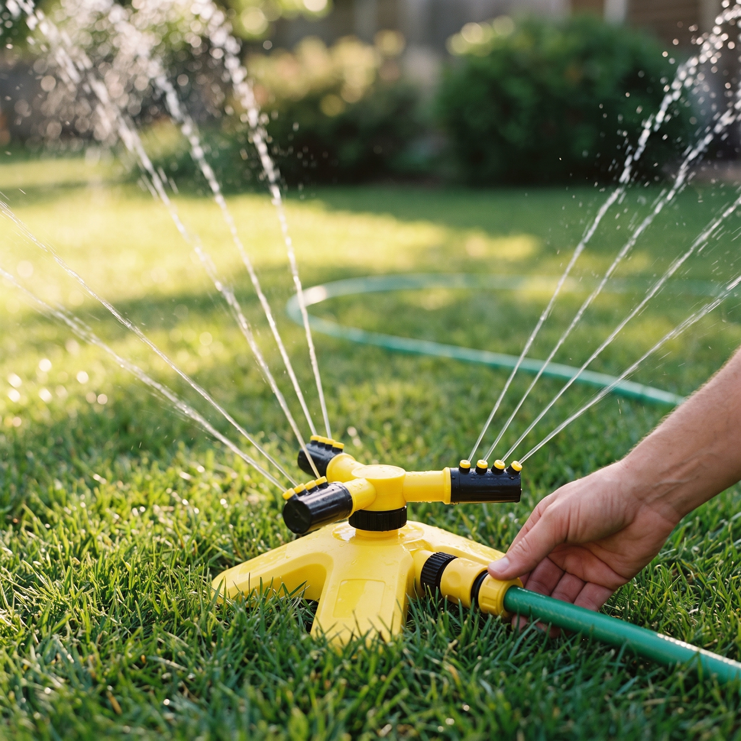 Rotating lawn sprinkler