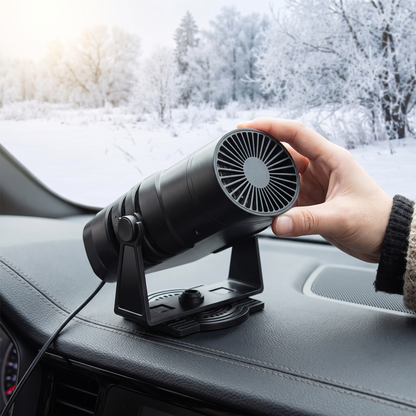 Portable Car Heater — inside a real car cabin — real-scene lifestyle v4