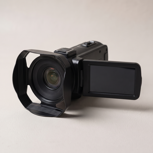 4K Vlogging Camcorder with 3-Inch 270-Degree Flip Screen and Infrared Night Vision for YouTube, Travel and Vlogging