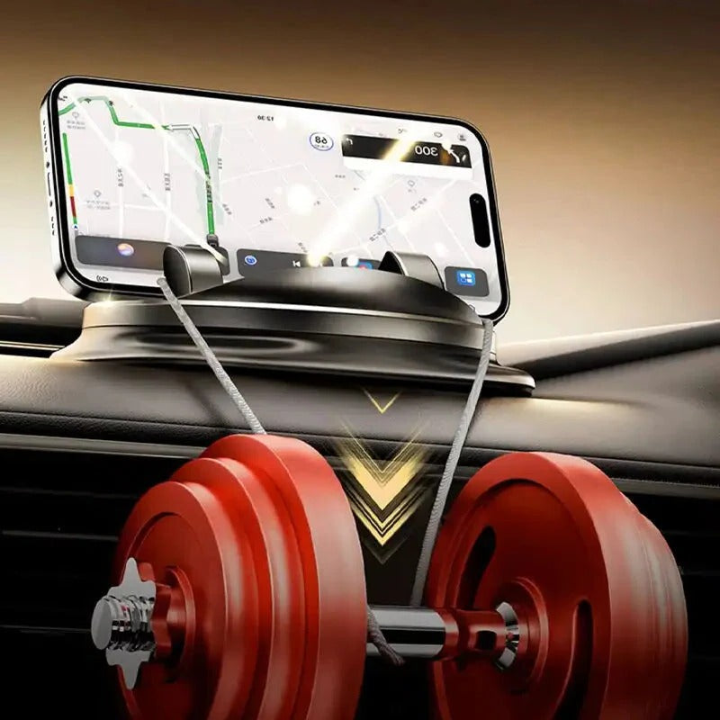 Rotating Car Phone Holder, 360-Degree Dashboard and Air Vent Mount for Phones 4 to 6.5 Inches, Tool-Free Install