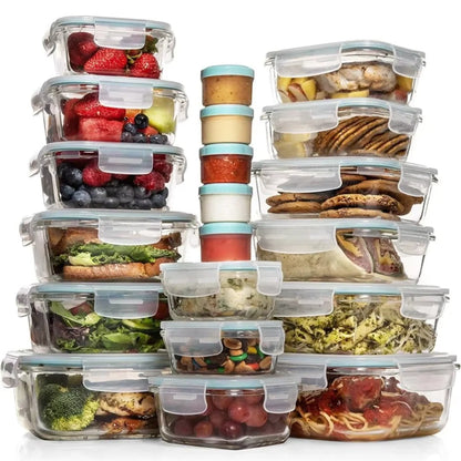 Food Storage Container Set, 35-Piece BPA-Free Meal Prep Containers with Airtight Lids for Fridge, Freezer and Pantry