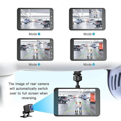 Front and Rear Dash Cam, Full HD 1080p Car Camera with 4-Inch Screen, 170-Degree Wide Angle, Loop Recording & G-Sensor