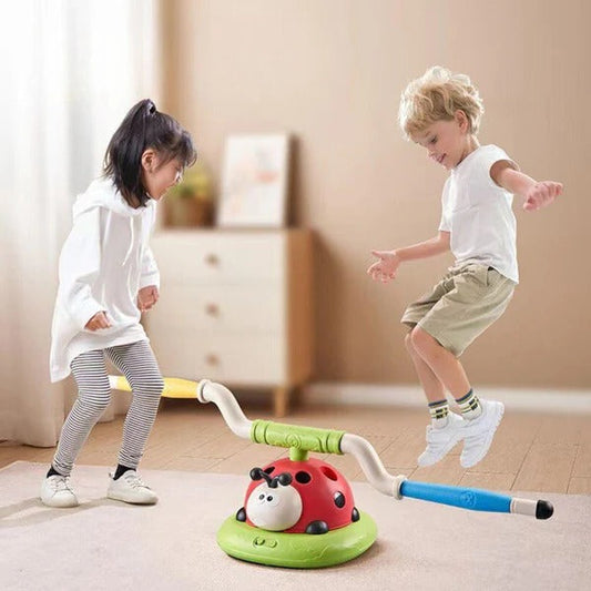 3-in-1 Active Play Toy Set, Kids Jumping, Ring Toss and Rocket Launcher Game for Toddlers, Indoor and Outdoor Play