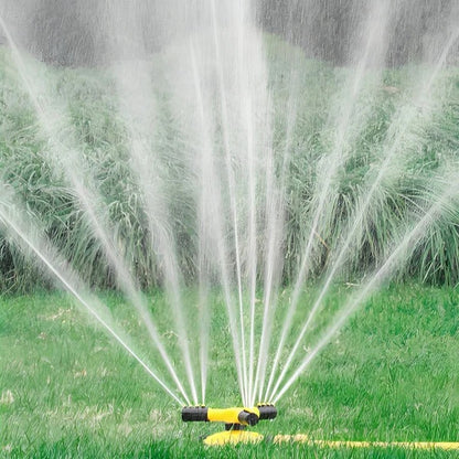 Rotating Lawn Sprinkler, 360-Degree Automatic Garden Sprinkler with Adjustable Spray for Even Lawn and Yard Watering