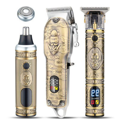 4-in-1 Precision Grooming Kit, Cordless Hair, Beard and Body Trimmer with Interchangeable Heads for Men