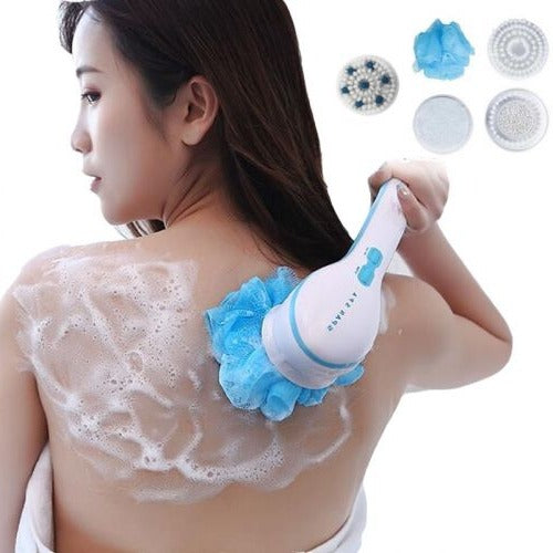 Exfoliating Body Brush, Waterproof Electric Spin Shower Brush with 5 Attachments for Smooth Skin and Deep Cleansing