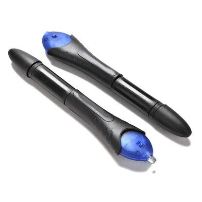 UV Light Super Glue, Liquid Plastic Welding Adhesive Pen with Built-In UV Curing Light for Fast Plastic Repairs