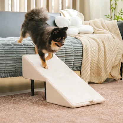 2-in-1 Convertible Dog Ramp and Step Stool, Foldable Non-Slip Pet Ramp for Couch, Bed and Car, Senior Dogs, 3 Colors