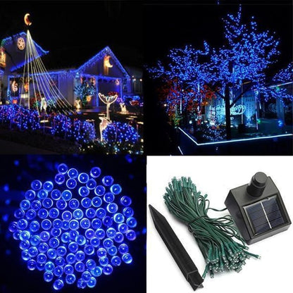 Solar Fairy String Lights, 17M 100 LED Outdoor Waterproof Garden String Lights for Patio, Yard & Party Decor, 4 Colors
