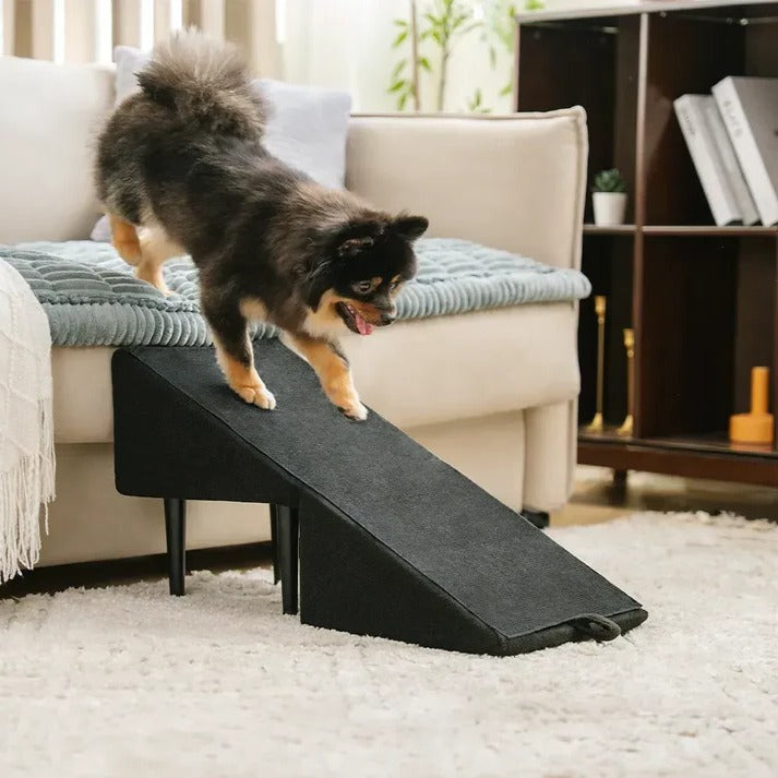 2-in-1 Convertible Dog Ramp and Step Stool, Foldable Non-Slip Pet Ramp for Couch, Bed and Car, Senior Dogs, 3 Colors