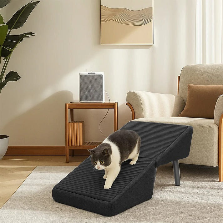 2-in-1 Convertible Dog Ramp and Step Stool, Foldable Non-Slip Pet Ramp for Couch, Bed and Car, Senior Dogs, 3 Colors