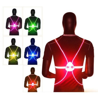 Reflective LED Safety Vest, Rechargeable High-Visibility Light-Up Vest for Night Running, Cycling and Dog Walking, 5 Colors