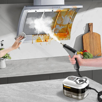 High Pressure Steam Cleaner, 2500W Handheld Steamer for Kitchen, Bathroom, Upholstery, Car and Grout, Chemical-Free