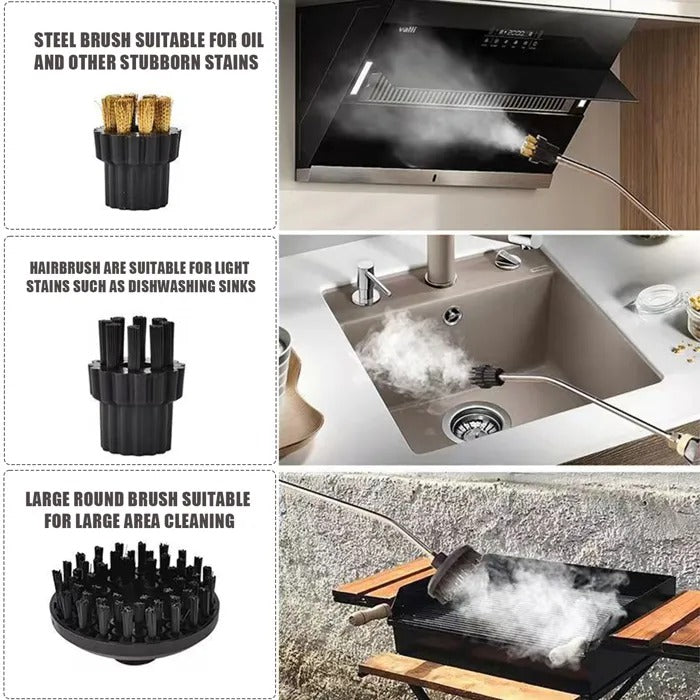 High Pressure Steam Cleaner, 2500W Handheld Steamer for Kitchen, Bathroom, Upholstery, Car and Grout, Chemical-Free