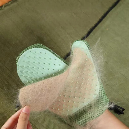 Cat Grooming Glove, Dog and Cat Deshedding Massage Mitt with Soft Bristles for Gentle Brushing, 3 Colors, Left or Right