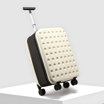 Foldable Spinner Suitcase, Collapsible Hardshell Checked Luggage with Spinner Wheels and Lock, Space-Saving, 4 Colors