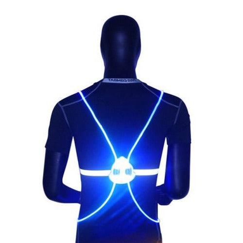 Reflective LED Safety Vest, Rechargeable High-Visibility Light-Up Vest for Night Running, Cycling and Dog Walking, 5 Colors