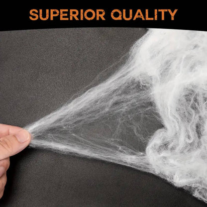 Stretch Spider Web Decoration, 200 Sq Ft Halloween Cobwebs with Fake Spiders for Indoor and Outdoor Party Decor