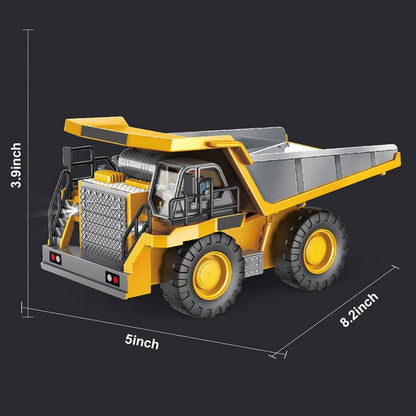 Remote Control Excavator, 4WD RC Construction Truck Toy with Rotating Arm for Kids, Multiple Configurations
