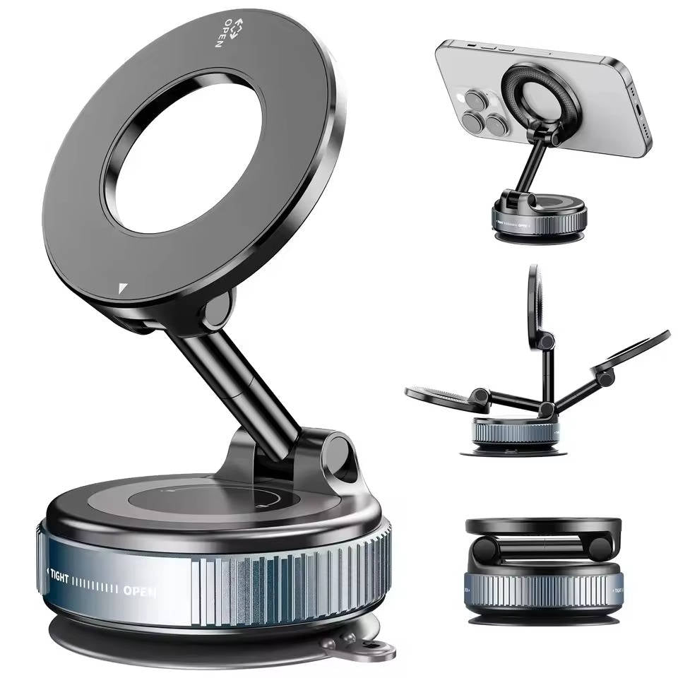 360 Magnetic Phone Holder for Car, Suction Cup Dashboard and Windshield Mount for Hands-Free GPS, Calls and Navigation