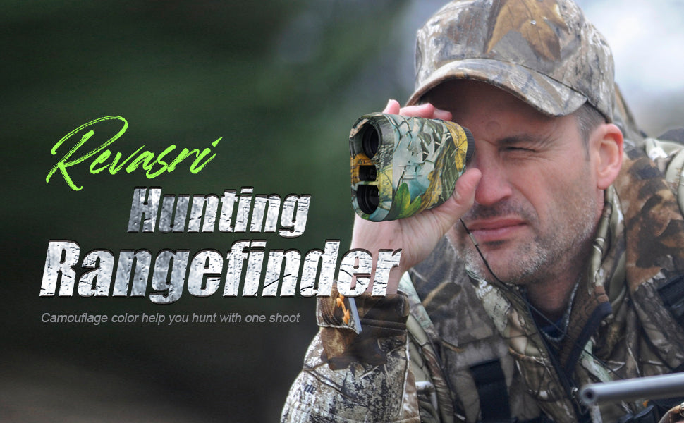 Laser Hunting Range Finder, 1000 Yard Rangefinder with 6.5X Magnification, 7 Modes & USB-C, Rainproof for Bow and Rifle Hunting