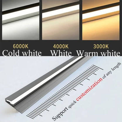 LED Under Cabinet Light Bars, Cuttable 12V Aluminum Strip Light for Kitchen, Shelf and Display, 3 Color Temperatures