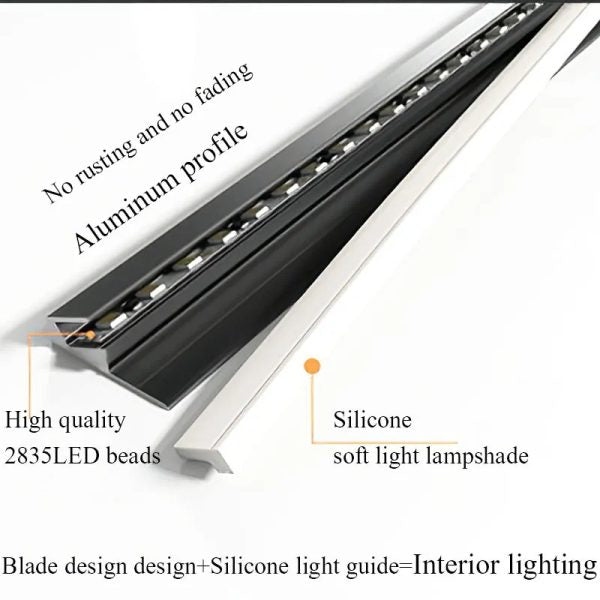LED Under Cabinet Light Bars, Cuttable 12V Aluminum Strip Light for Kitchen, Shelf and Display, 3 Color Temperatures