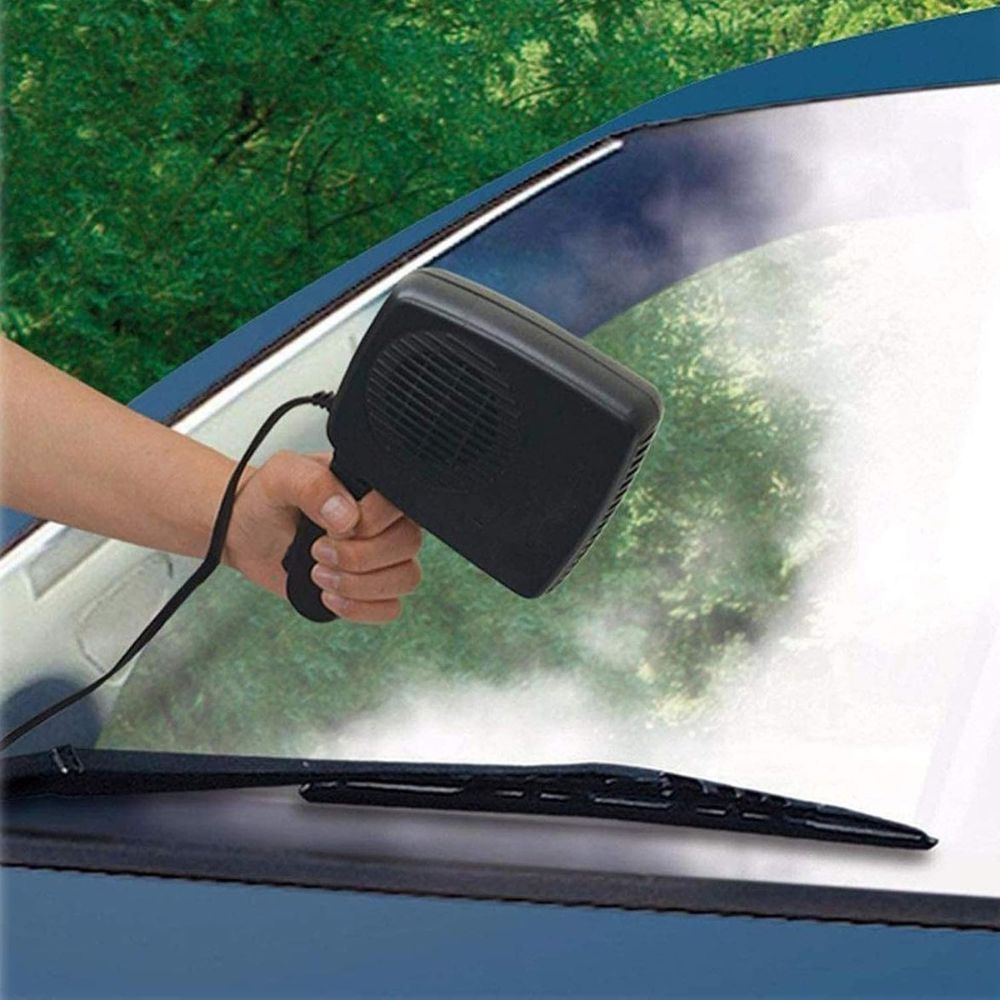 12V Ceramic Car Heater Fan, Plug-In Portable Car Heater and Windshield Defroster with Thermostat for Cars, Trucks & RVs