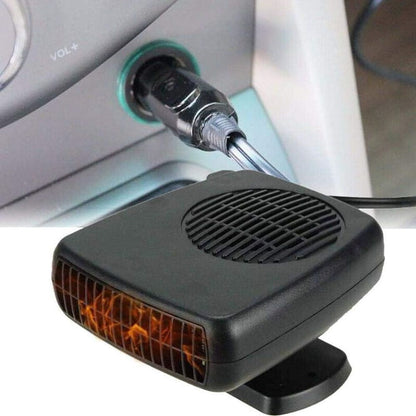 12V Ceramic Car Heater Fan, Plug-In Portable Car Heater and Windshield Defroster with Thermostat for Cars, Trucks & RVs