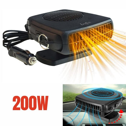 12V Ceramic Car Heater Fan, Plug-In Portable Car Heater and Windshield Defroster with Thermostat for Cars, Trucks & RVs