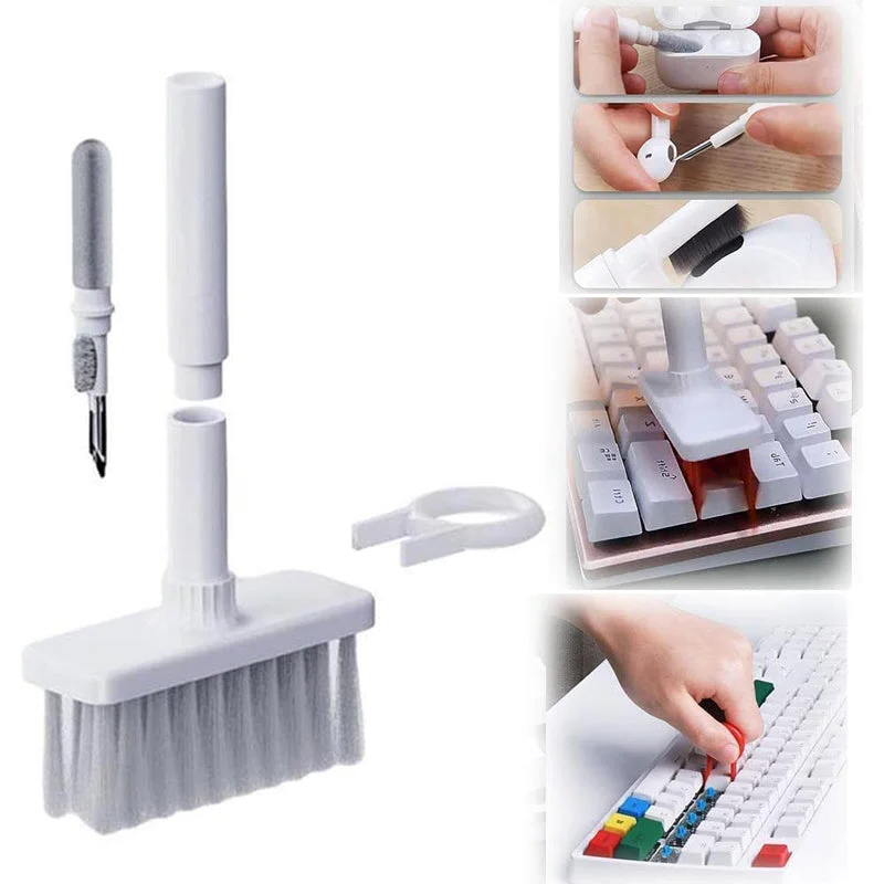 5-in-1 Keyboard and Earphone Cleaner Kit, Electronics Cleaning Brush and Pen for Earbuds, Keyboards and Cases, 2 Colors