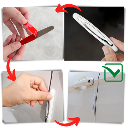 Car Door Protection Strips, 4 Pack Rubber Edge Guards for Door, Bumper and Mirror Anti-Scratch, 3 Colors