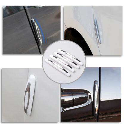 Car Door Protection Strips, 4 Pack Rubber Edge Guards for Door, Bumper and Mirror Anti-Scratch, 3 Colors
