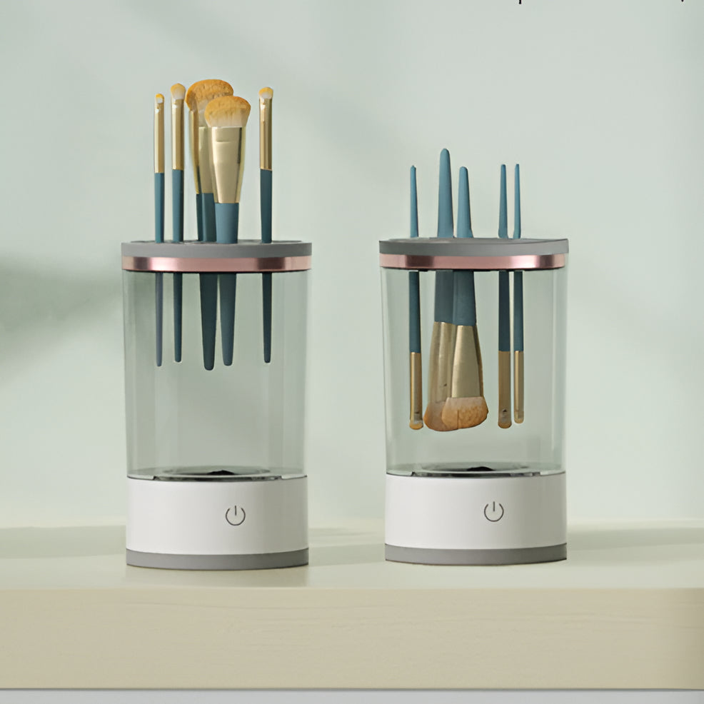 Electric Makeup Brush Cleaner, Automatic UV Sterilizing Brush Washer and Dryer for Cosmetic Brushes, Vanity Cleaner